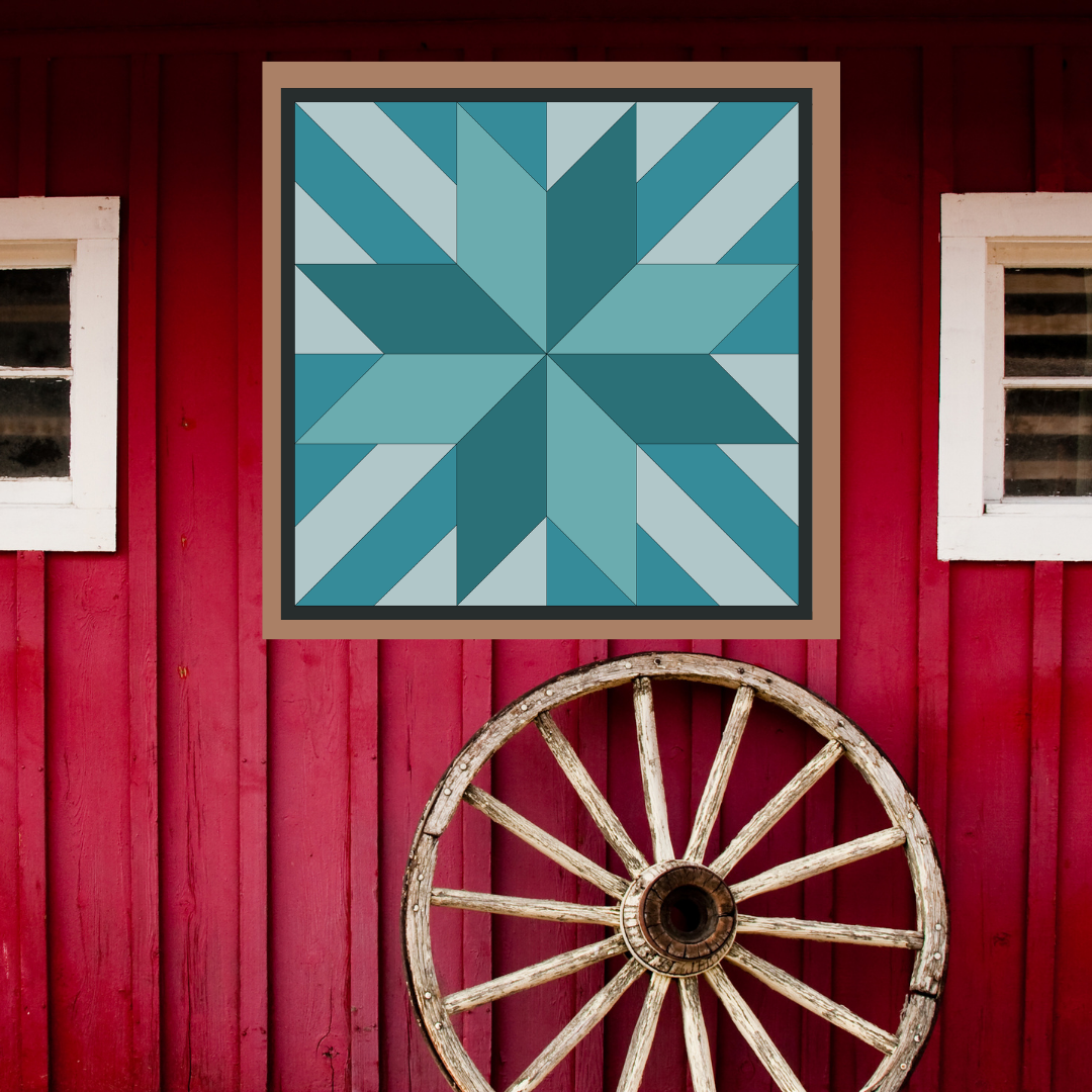 48x48" Shooting Star Barn Quilt PDF Pattern, SVG Pattern, Wood quilt to paint for outdoors Bundle