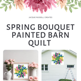 Spring Bouquet Quilt Block Barn Quilt - Digital Download, Floral DIY Wall Art Pattern, Spring Home Decor, Quilting Project, Instant PDF