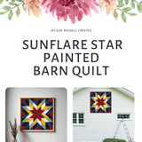 Sunflare Star Barn Quilt Pattern | Printable PDF + SVG