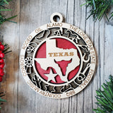 State Ornament Collection – Custom Home State & Travel Memory Ornaments