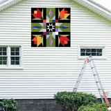 Tulip Patch Quilt Digital SVG PDF Pattern Bundle, Wood quilt to paint for outdoors, Barn quilt, wood painted barn quilt patterns