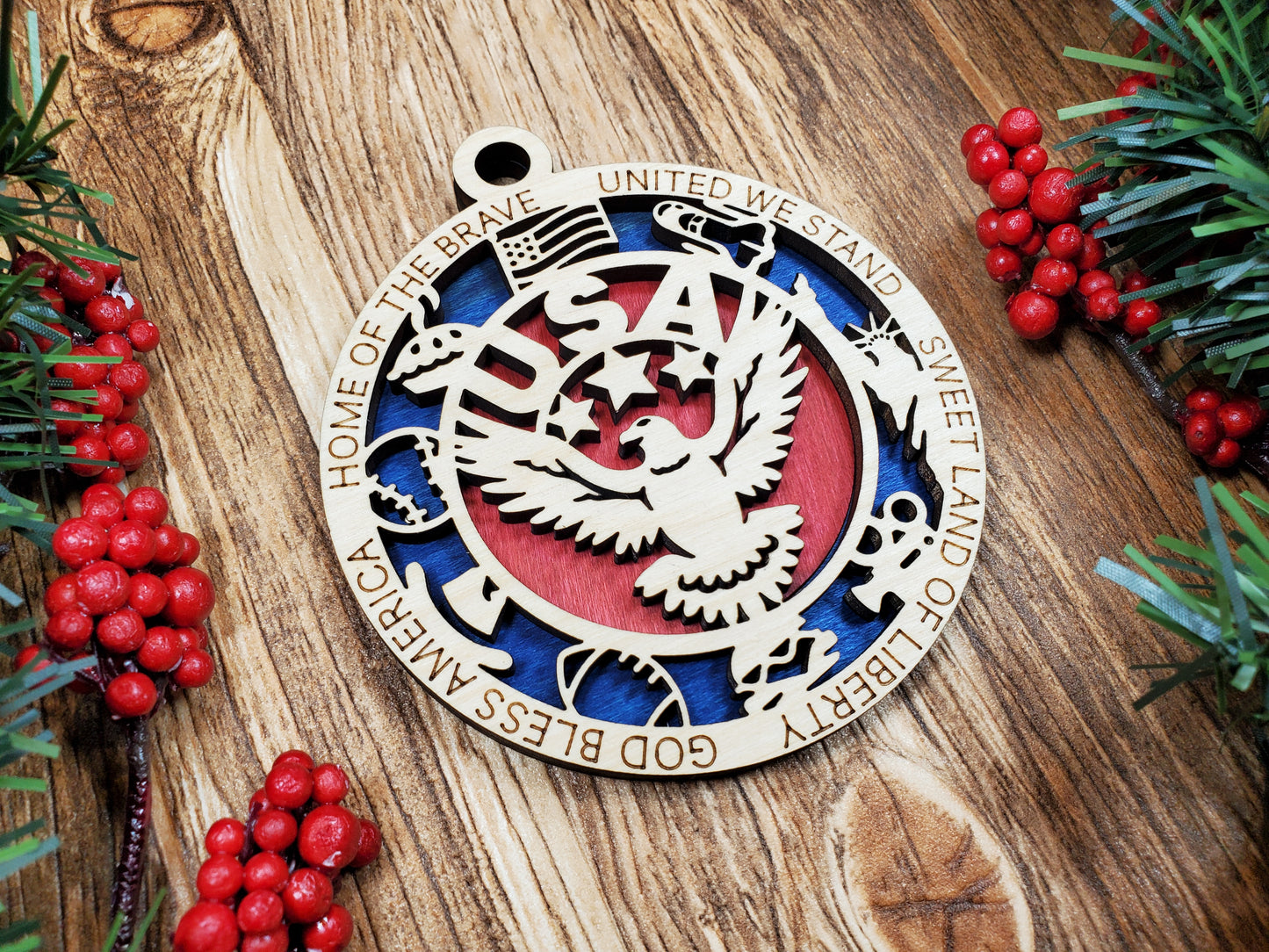 USA Patriotic Ornament – Limited Edition Red White & Blue Holiday Decor