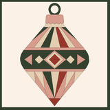 Vintage Noel Christmas Ornament Barn Quilt Pattern | Printed Pattern