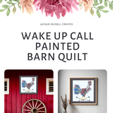 Wake Up Call Barn Quilt Pattern | Wonky Chicken on Weathervane | Farmhouse DIY | Digital Download | 12x12, 24x24, 48x48 PDF