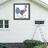 Wake Up Call Barn Quilt Pattern | Wonky Chicken on Weathervane | Farmhouse DIY | Digital Download | 12x12, 24x24, 48x48 PDF