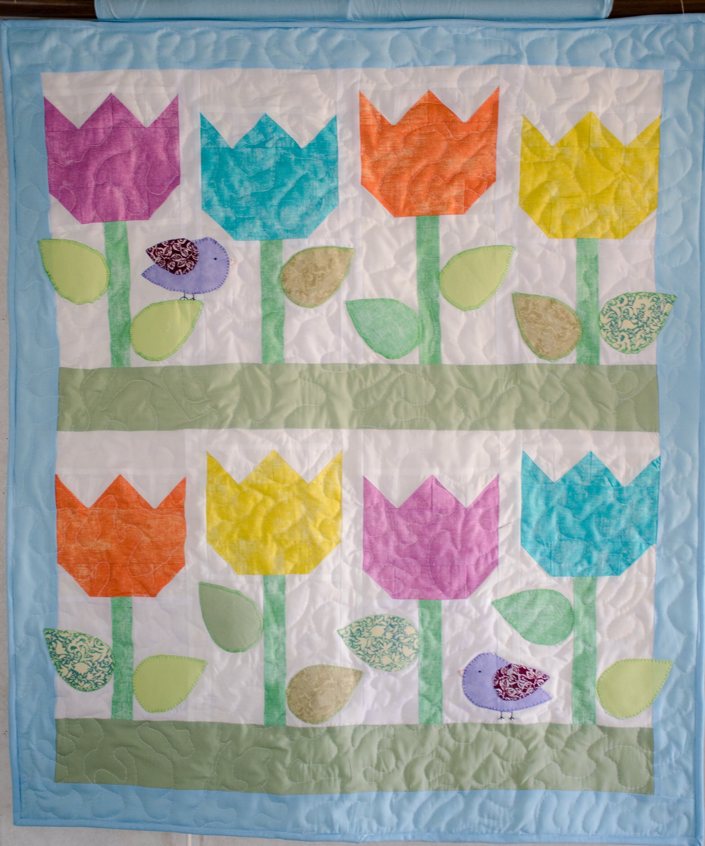 Wall Hanging of Rows of Tulip