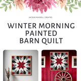 Winter Morning Carpenter Star Barn Quilt Digital PDF SVG Printable Pattern | Wood Barn Quilt | Paint yourself Barn Quilt downable PDF Bundle