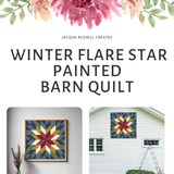 Winter Flare Star Barn Quilt PDF Pattern