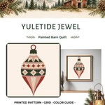 Yuletide Jewel Christmas ornament SVG laser file digital download including AI, SVG, EPS, PDF and DXF formats for xTool, Glowforge, LightBurn, layered wood signs and holiday laser projects.