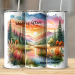 Wander Often Wonder Always Tumblers, Nature Scenery Stainless Steel Cups, Insulated Travel Mugs, Gift Idea