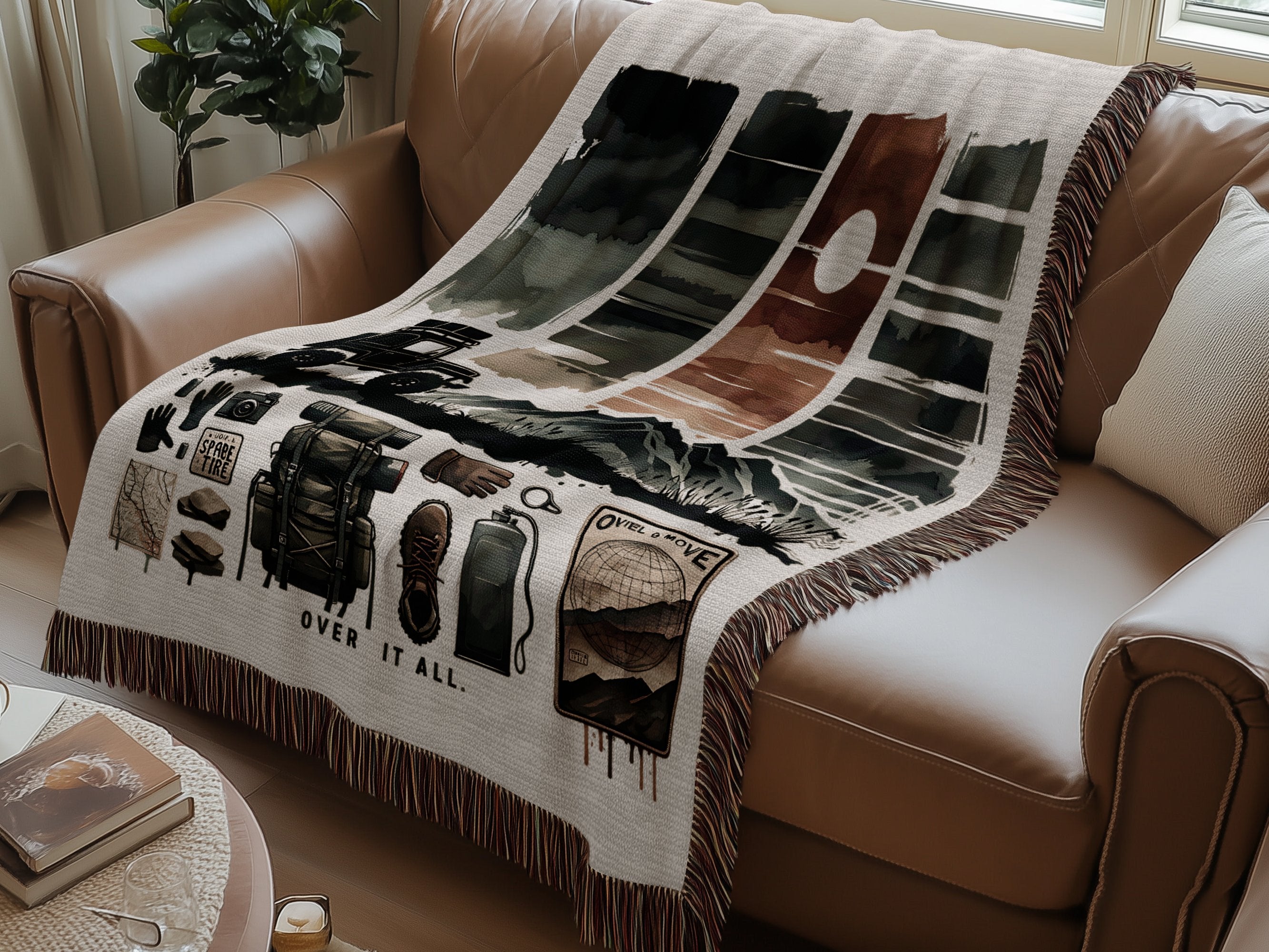 Vintage Camera Print Throw Blanket, Photographer Gifts, Decorative Woven Couch Throw, Artistic Retro Design, Cozy Home Decor Item