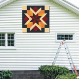 Fall Barn Quilt Pattern | Autumn Starburst Design | Geometric Quilt Block | Digital Download | Rustic Fall Decor| Painted barn DYI Quilt