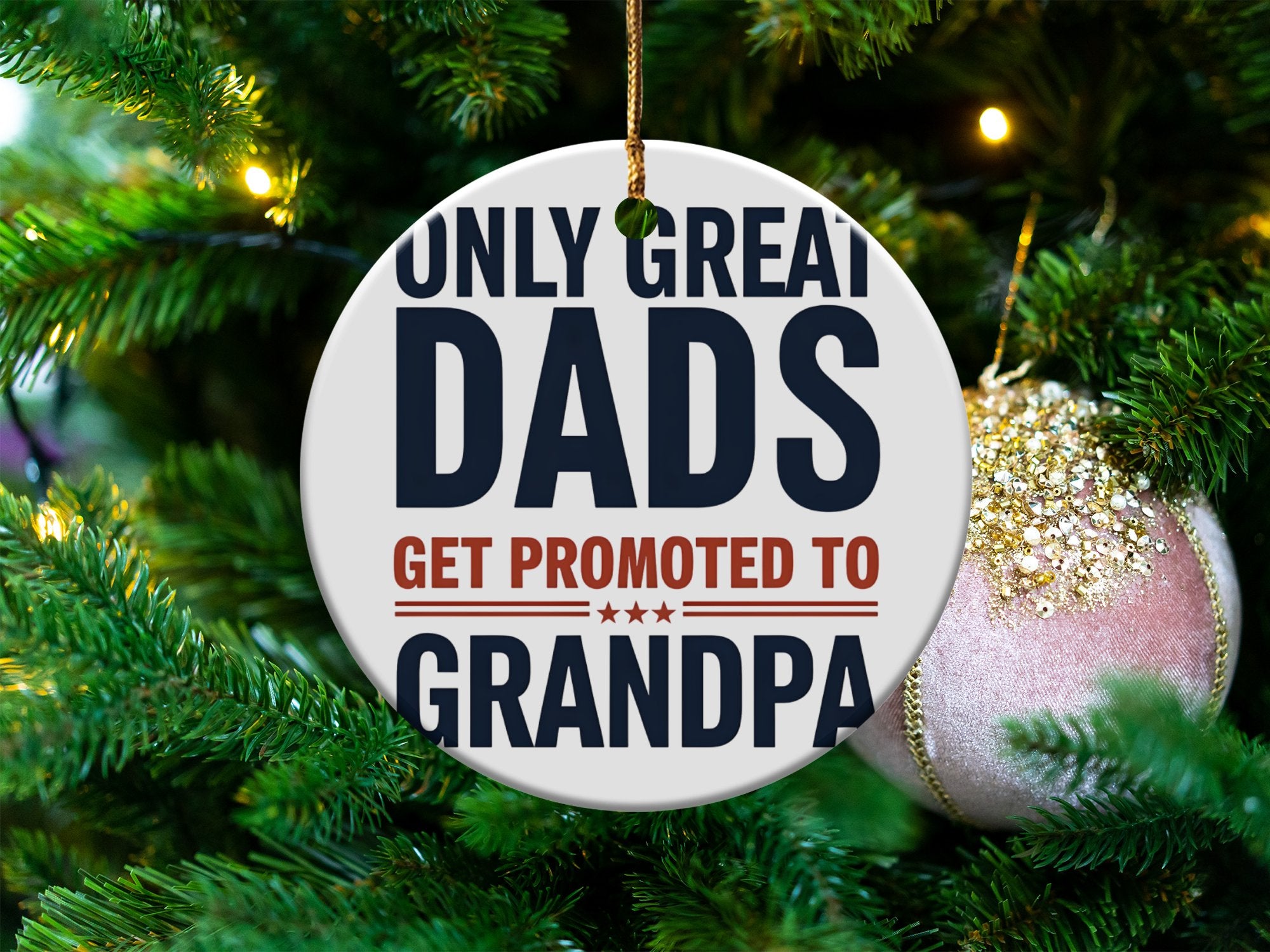 Great Dads to Grandpa Christmas Ornament, Holiday Tree Decor, Festive Family Gift, Seasonal Keepsake, Unique Grandfather Present