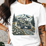 Vintage Off-Road Truck Mountain Adventure Graphic T-Shirt, Unisex Nature Explorer Tee, Casual Outdoor Clothing, Gift for Hikers