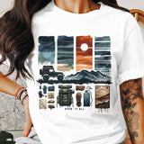 Adventure Graphic T-Shirt, Outdoor Overlanding Print, Nature Lover Tee, Camping Enthusiast Apparel, Casual Unisex Shirt Design