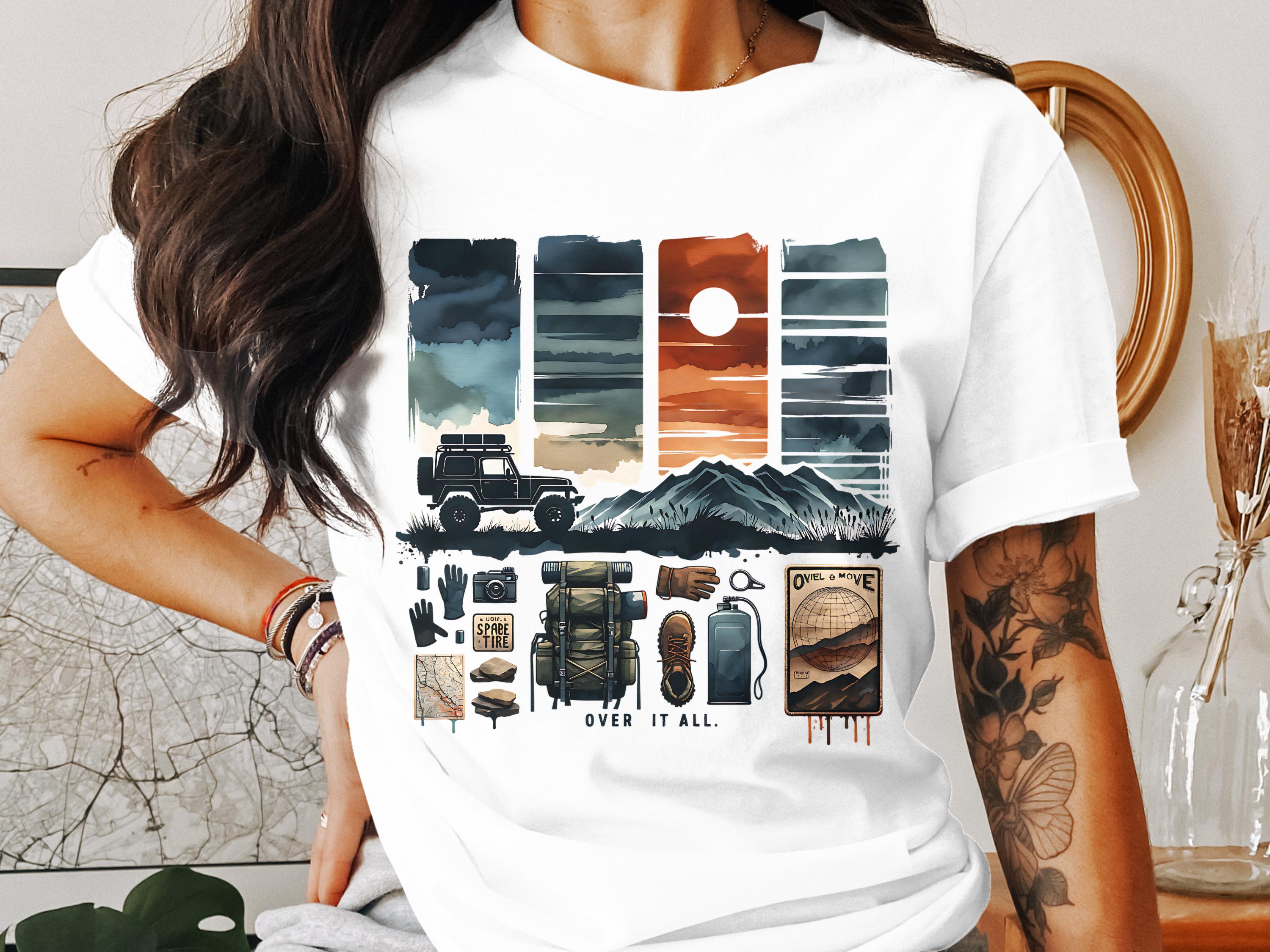 Adventure Graphic T-Shirt, Outdoor Overlanding Print, Nature Lover Tee, Camping Enthusiast Apparel, Casual Unisex Shirt Design