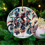 Motocross Christmas Ornament, Dirt Bike Custom Tree Decoration, Gift for Motorbike Lovers, Festive Holiday Decor, Unique Seasonal Keepsake