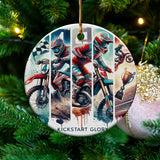 Motocross Christmas Ornament, Dirt Bike Custom Tree Decoration, Gift for Motorbike Lovers, Festive Holiday Decor, Unique Seasonal Keepsake