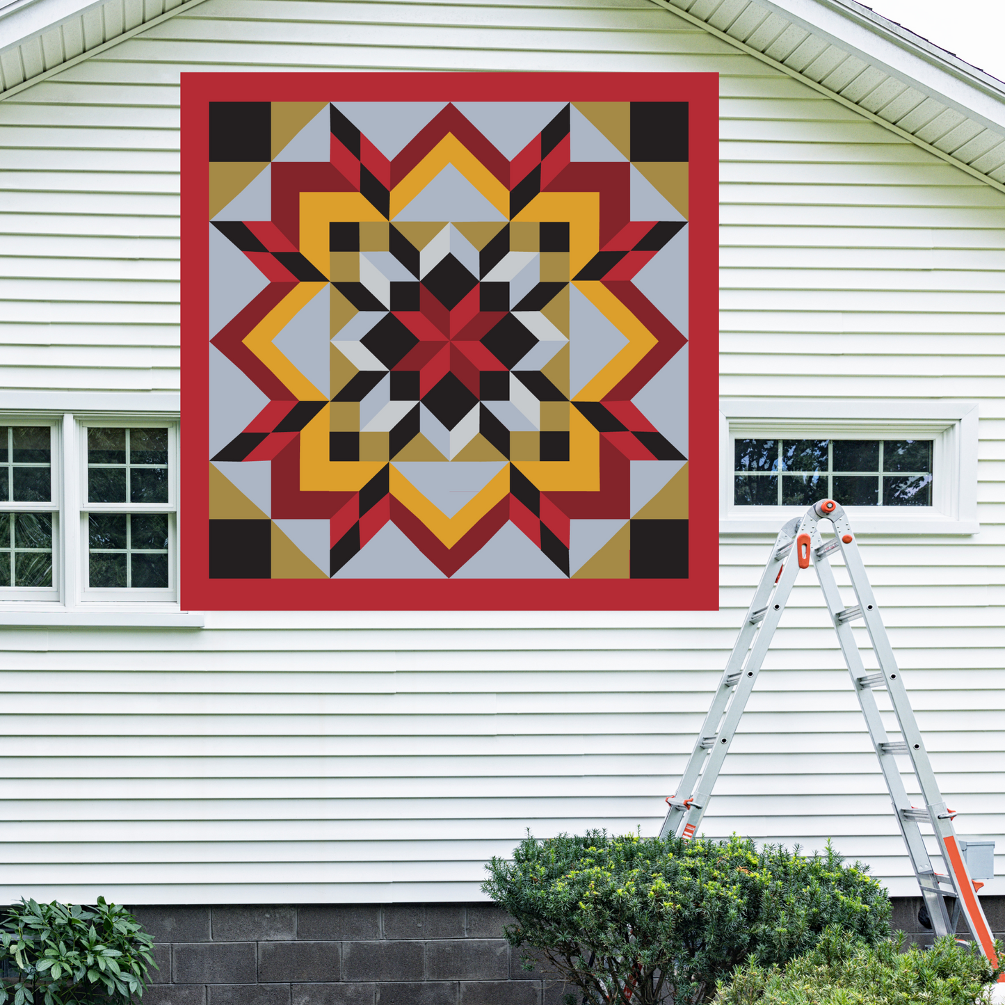 12x12" Double  Carpenter Barn Quilt PDF Pattern, SVG Pattern, Wood quilt to paint for outdoors Bundle