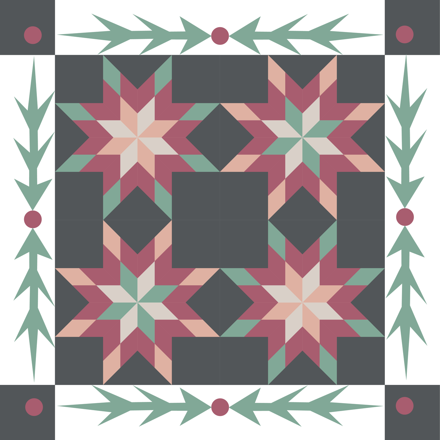 Christmas Poinsettia Quilt Block Barn Quilt - Digital Download, Holiday Home Decor, DIY Wall Art Pattern, Rustic Christmas Decor, Instant PDF