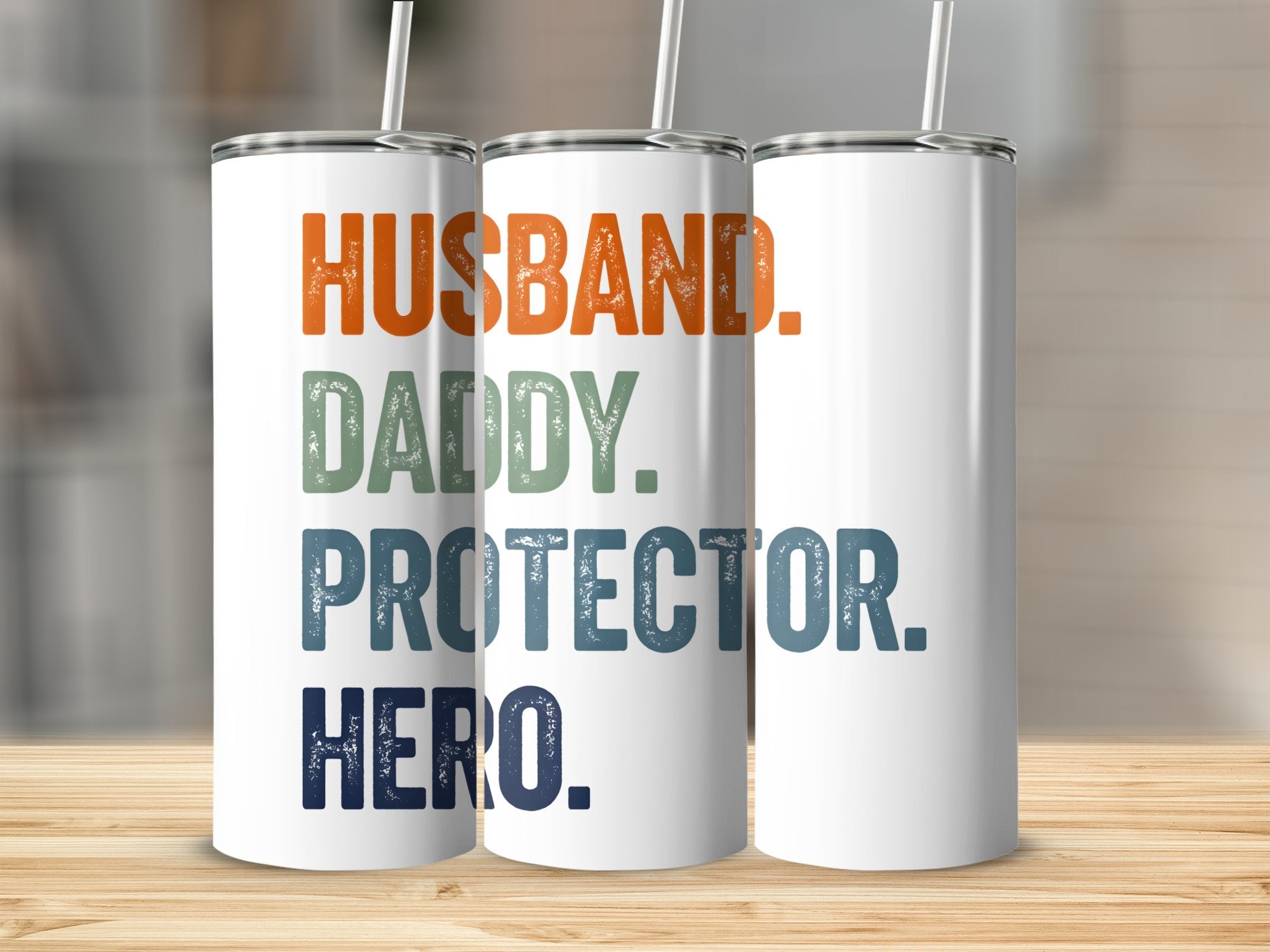 Husband Daddy Protector Hero Tumbler, Insulated Travel Mug, Gift for Dad, Stainless Steel Cup, Father's Day Present, Custom Drinkware