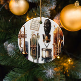 Music Themed Christmas Ornament, Brass Instruments Holiday Decor, Festive Tree Decoration, Unique Gift for Musicians