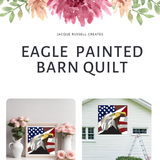 Eagle's Head Quilt Block Pattern - Digital Download PDF in 12x12, 24x24, and 48x48 Sizes for DIY Barn Quilt Decor