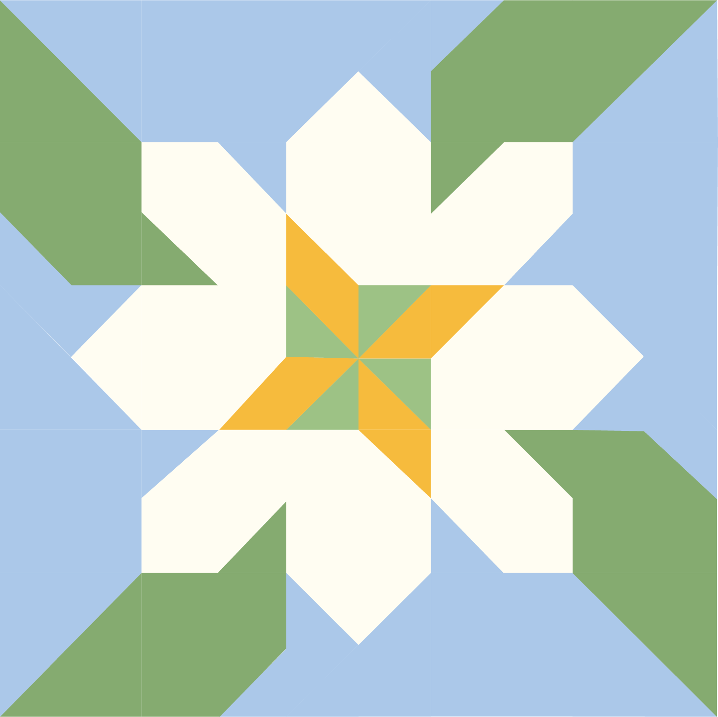 Easter Lily Quilt Block Barn Quilt - Digital Download, Spring DIY Pattern, Easter Decor, Quilting Project, Instant PDF File