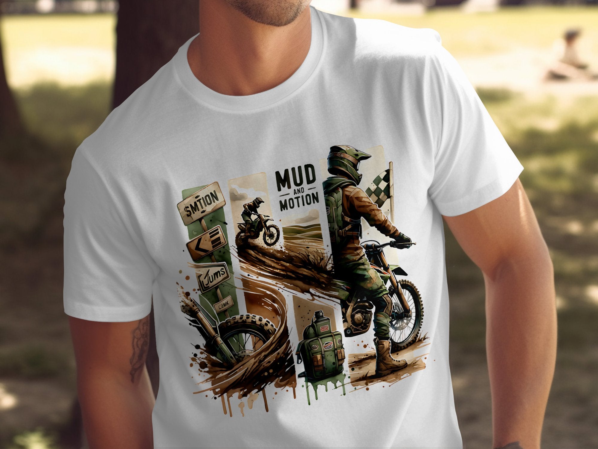 Vintage Motorcycle Racing T-Shirt, Men's Graphic Tee, Retro Biker Shirt, Dirt Bike Design, Casual Wear, Gift for Him
