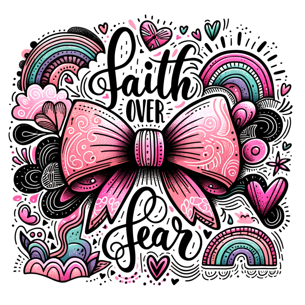 Faith Over Fear PNG Digital File 300 DPI Sublimation Design for Shirts Tumblers Stickers Pillows Notebooks Glass Can Cups Crafts