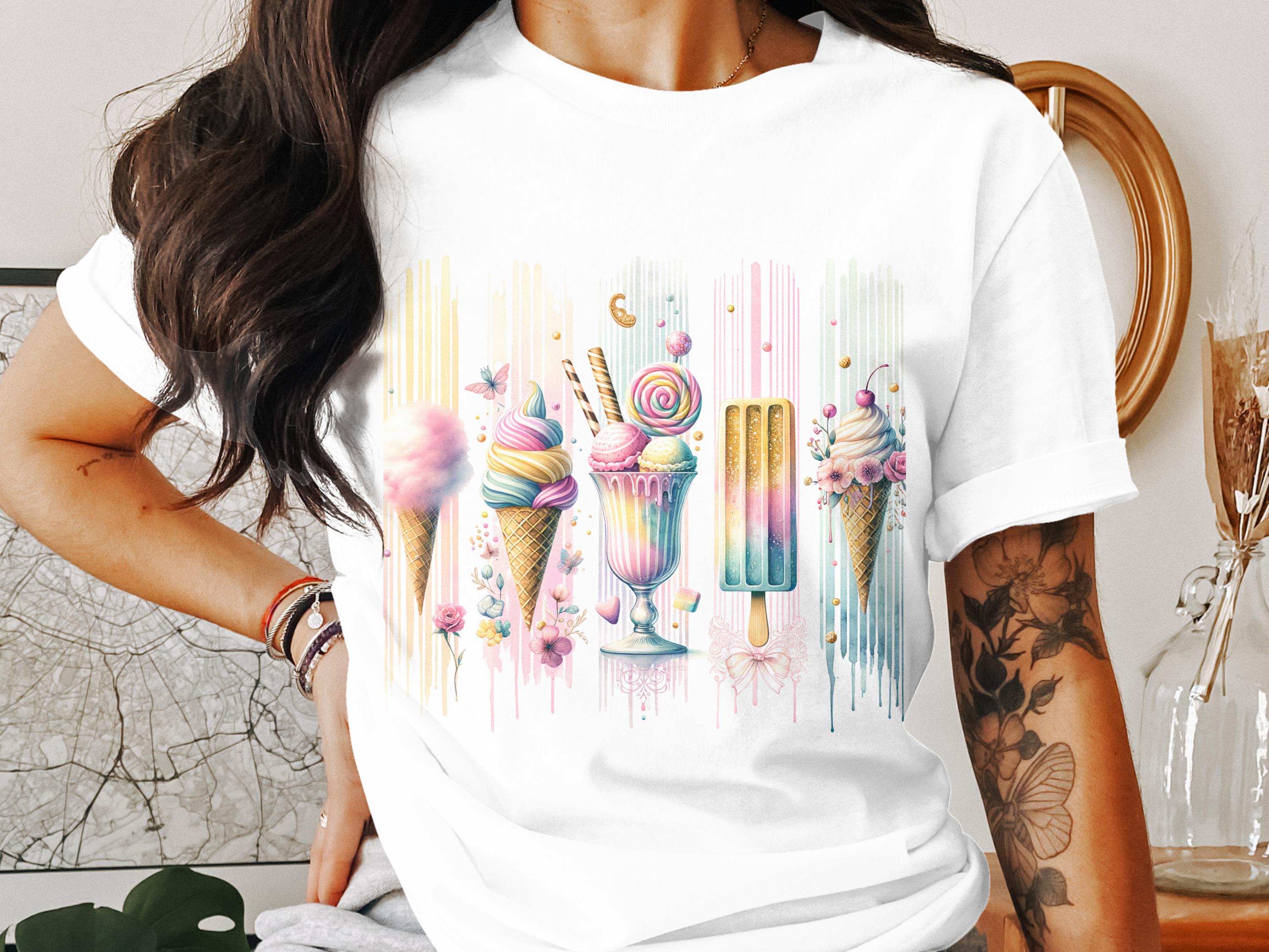 Colorful Abstract Art T-Shirt, Vibrant Brush Strokes with Candy Design, Unique Casual Wear, Unisex Fashion Top