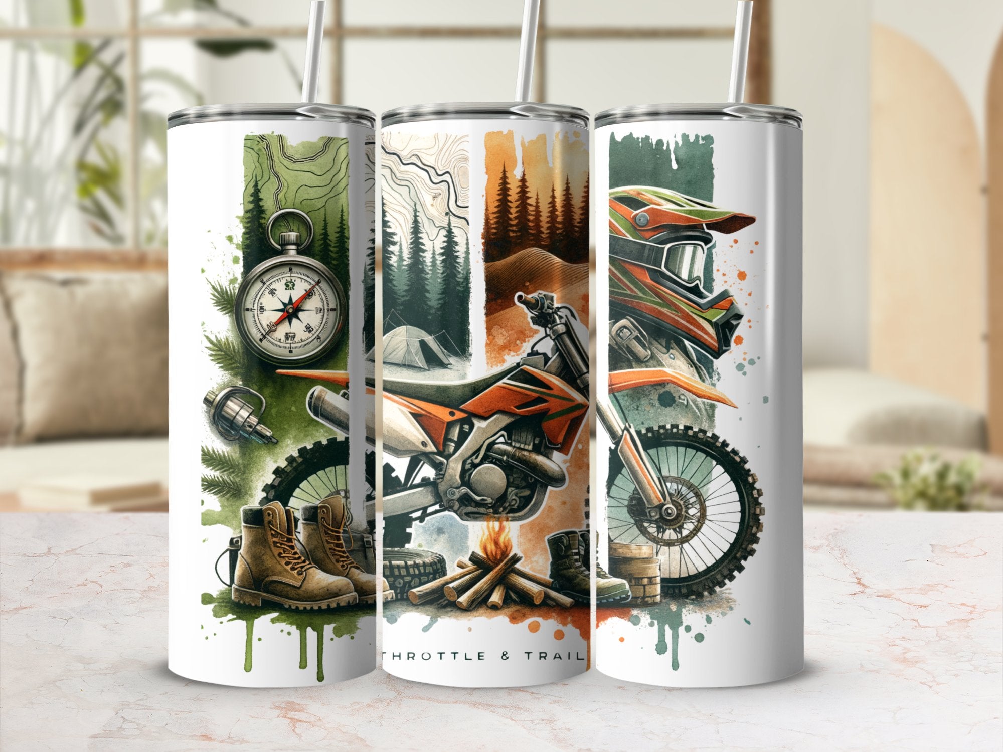 Adventure Outdoor Tumblers, Hiking Camping Designs, Stainless Steel Travel Mugs, Nature Illustrated Drinkware, Gift for Outdoor Enthusiasts