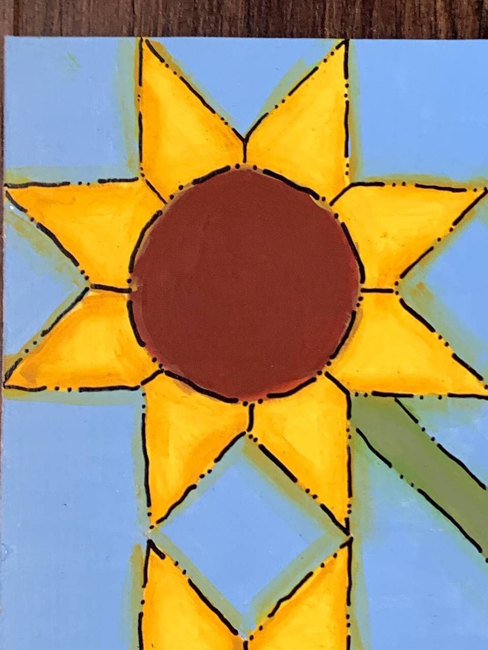 12x12" Sunflower Barn Quilt PDF Pattern