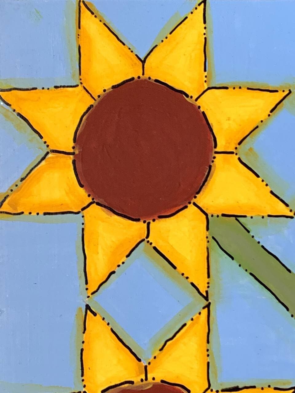 24x24" Sunflower Barn Quilt PDF Pattern