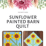 Sunflower Barn Quilt PDF Pattern Digital SVG Printable Pattern | Wood Barn Quilt | Paint yourself Barn Quilt downable PDF Bundle