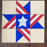 Patriotic Ohio Star Painted Digital Barn Quilt PDF Pattern SVG Bundle