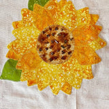 Fall Sampler Mini Quilt Sunflower Block PFD Digital Pattern