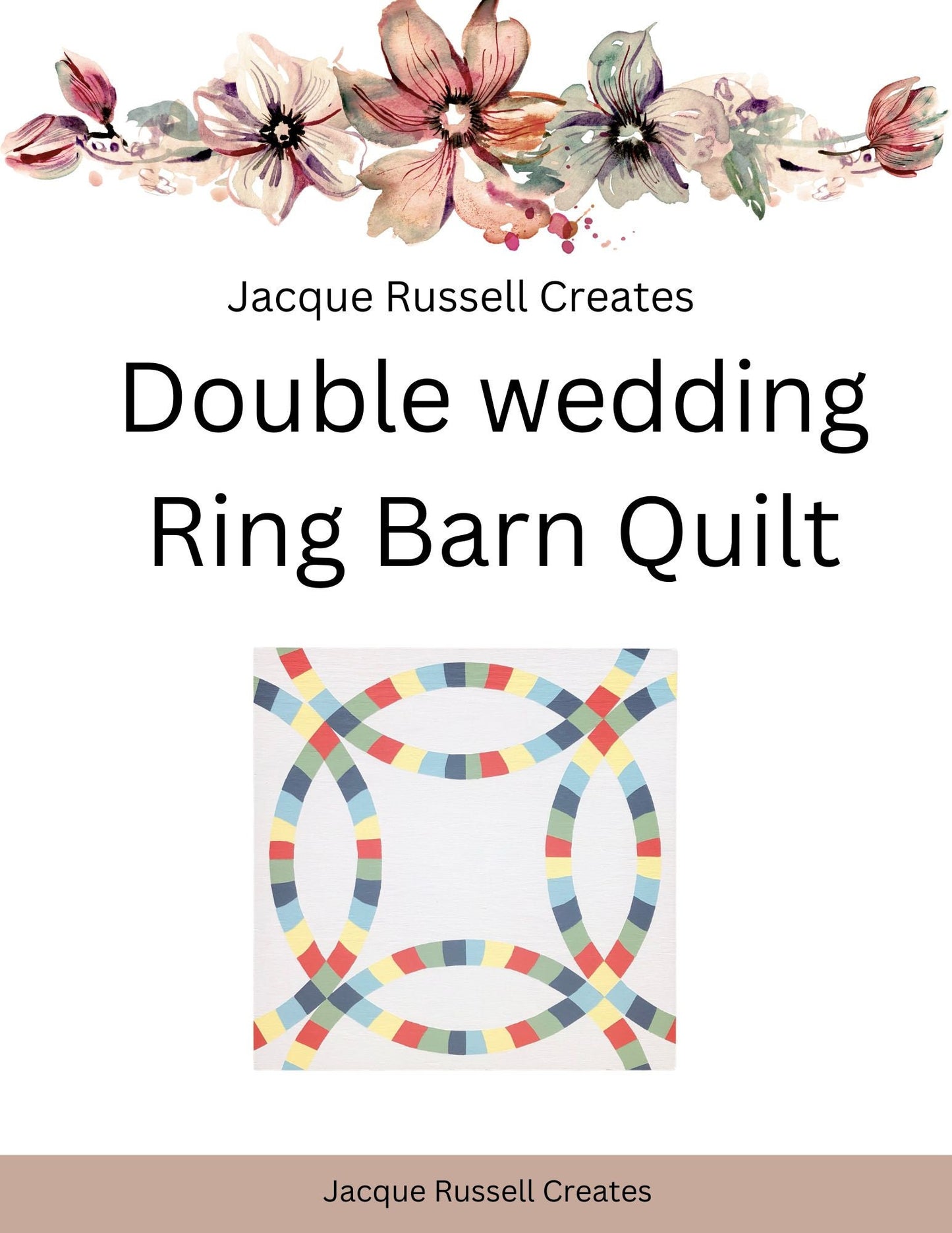 Double wedding ring Barn Quilt Digital PDF SVG pattern Bundle