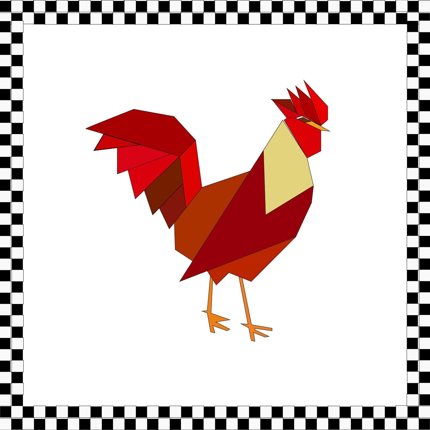 Chicken Barn Quilt Digital SVG PDF Pattern Bundle