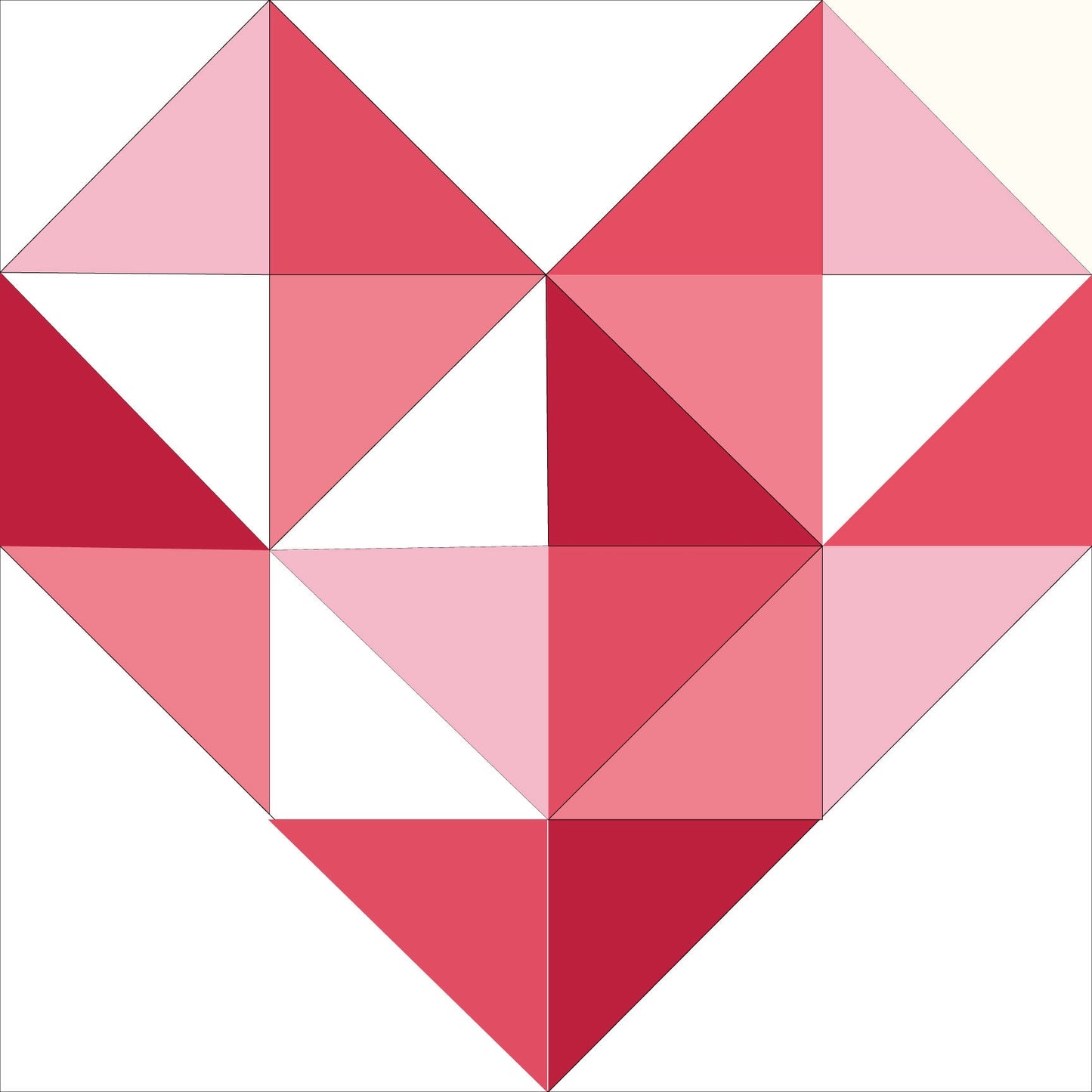 48x48" Heart Painted barn Quilt Digital PDF SVG Pattern