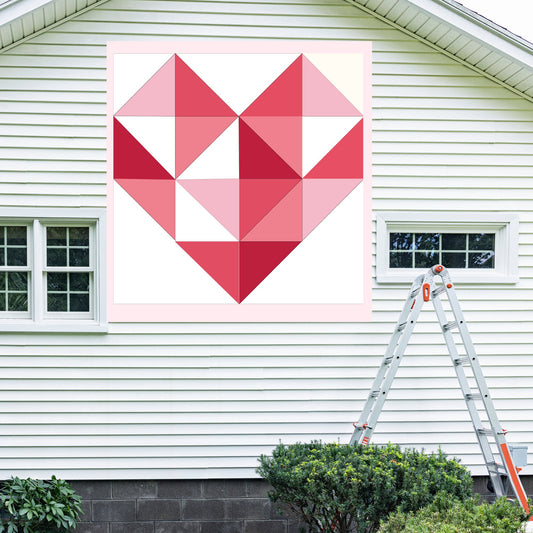 24x24" Heart Painted barn Quilt Digital PDF SVG Pattern