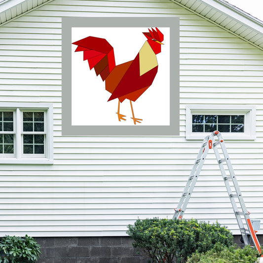 24x24" Chicken Barn Quilt Digital SVG PDF Pattern