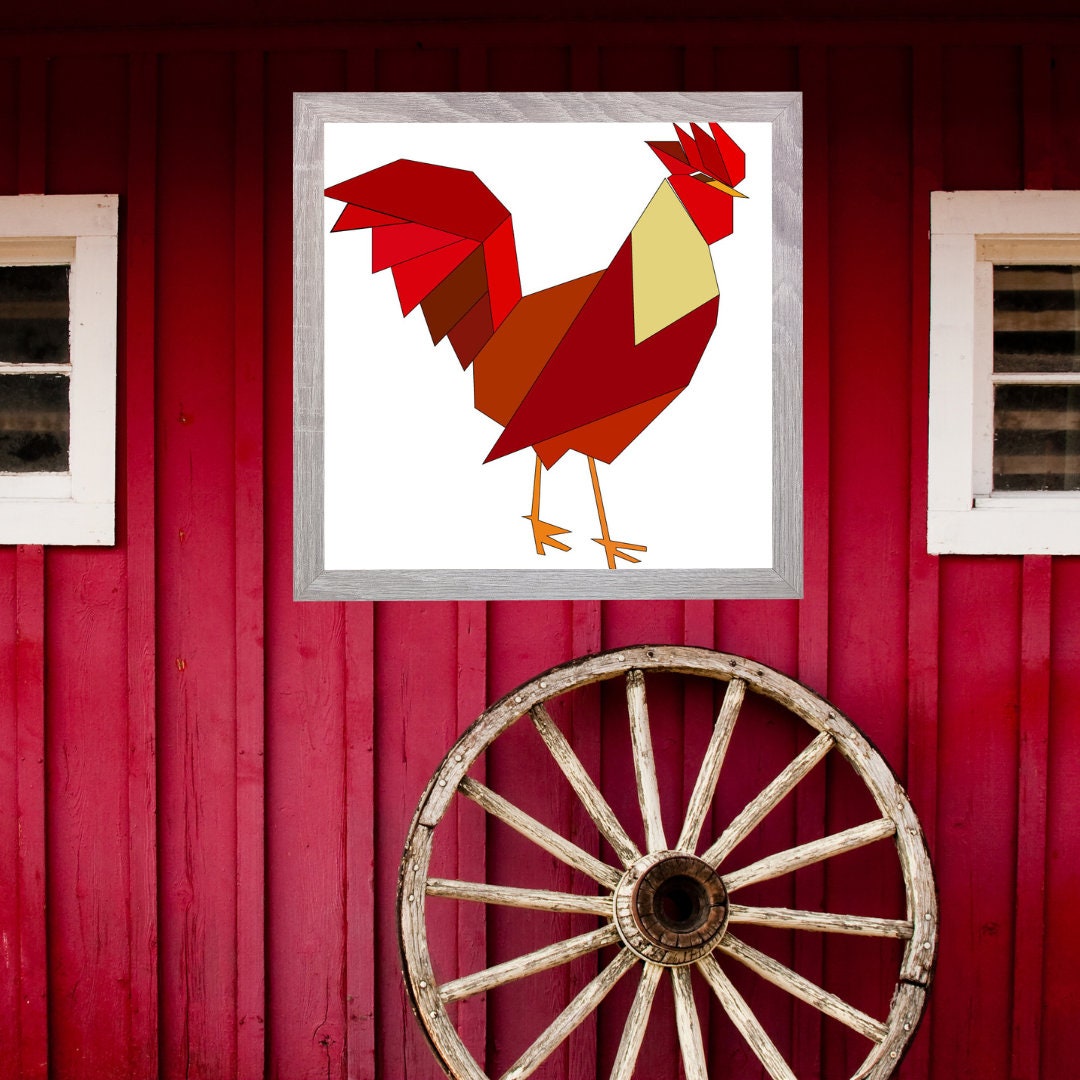 Chicken Barn Quilt Digital SVG PDF Pattern Bundle