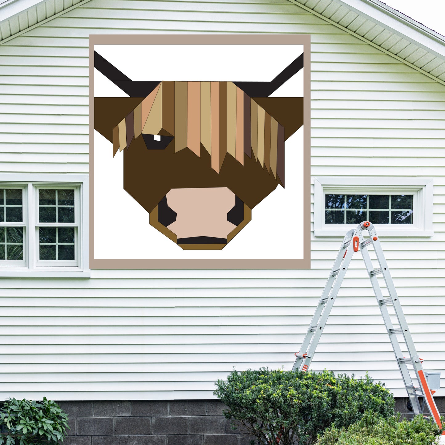 Highland Cow painted Barn Quilt Digital SVG PDF Pattern Bundle