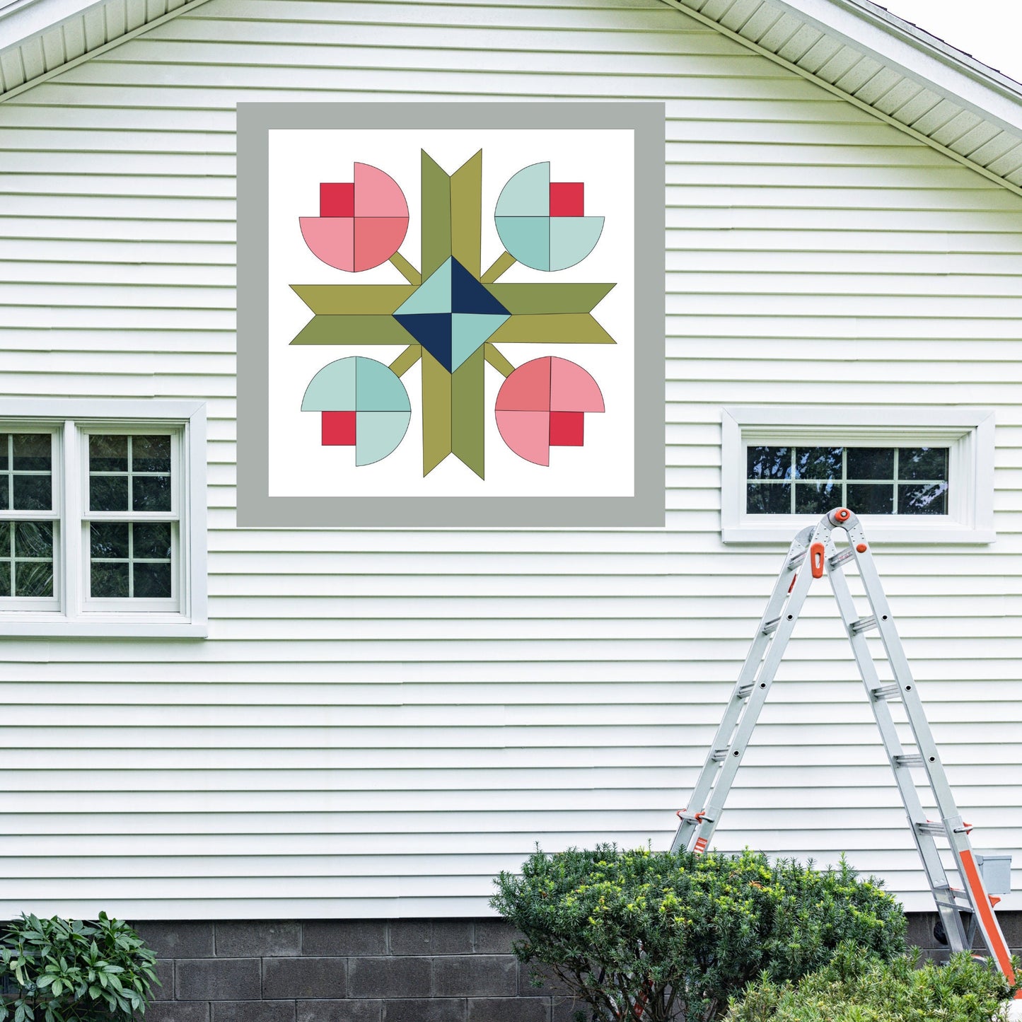 24x24" Flower Patch Barn Quilt Digital PDF SVG Downloadable Pattern