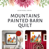 Mountains Barn Quilt Digital SVG PDF printable download pattern Bundle