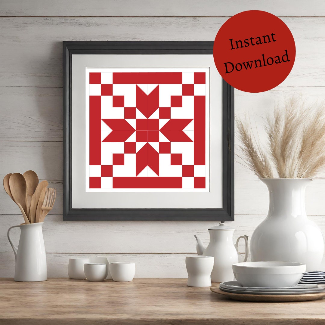 Arrowhead Barn Quilt Digital PDF SVG Printable Pattern | Wood Barn Quilt | Paint yourself Barn Quilt downable PDF Bundle