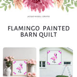 Flamingo Barn Quilt Digital PDF SVG Printable Pattern | Wood Barn Quilt | Paint yourself Barn Quilt downable PDF Bundle