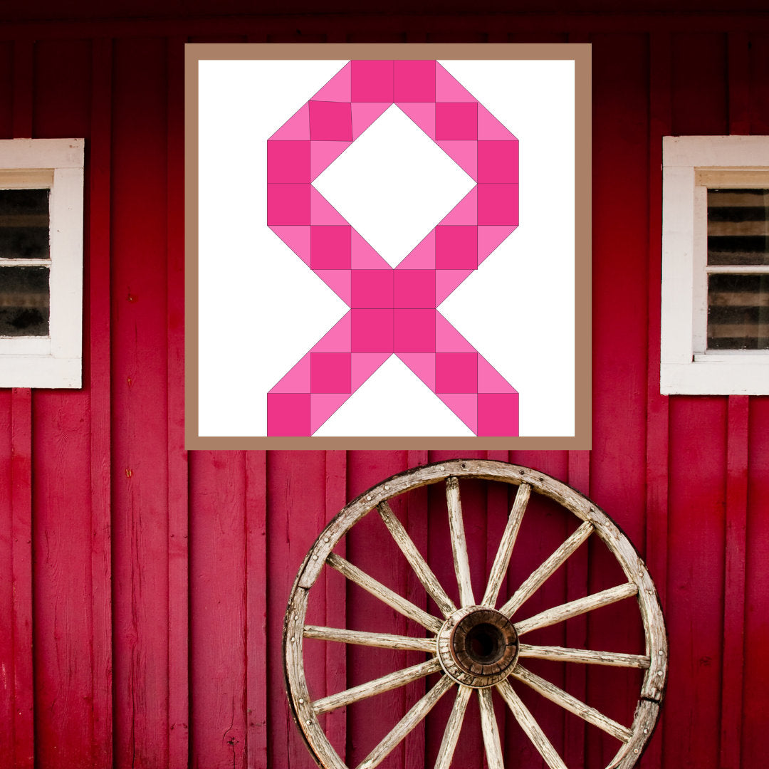 48x48" Awareness Ribbon Barn Quilt PDF Pattern, SVG Pattern, Wood quilt to paint for outdoors