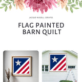 Flag Barn Quilt PDF Pattern, SVG Pattern, Wood quilt to paint for outdoors Bundle